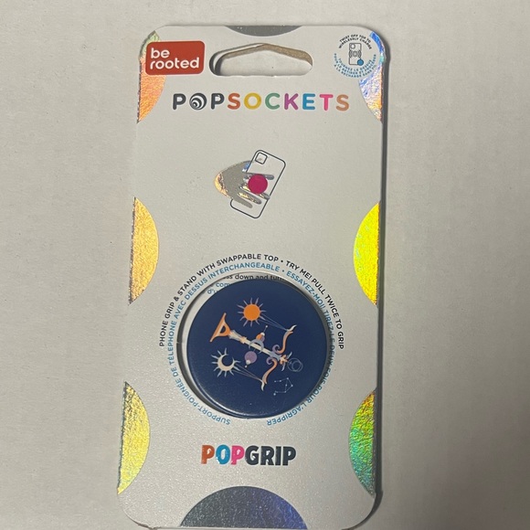 PopSockets PopGrip with Swappable Top & Stand - Be Rooted Libra - Picture 1 of 1